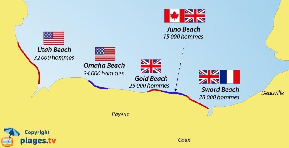 Les Pieds Dans L'Eau - Acces Direct A La Plage Bernières-sur-Mer Exteriör bild